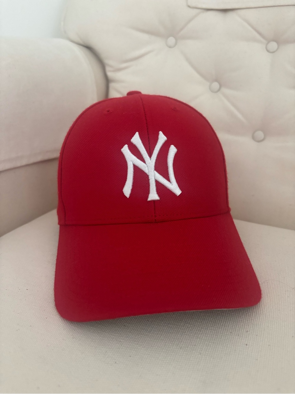 Red NY Logo Baseball Cap
